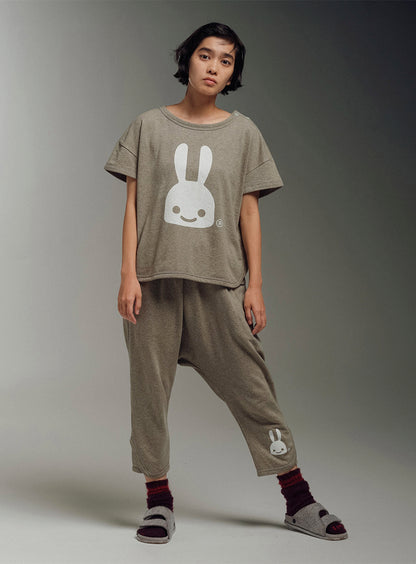 裾パイピング7分丈パンツ おとな用