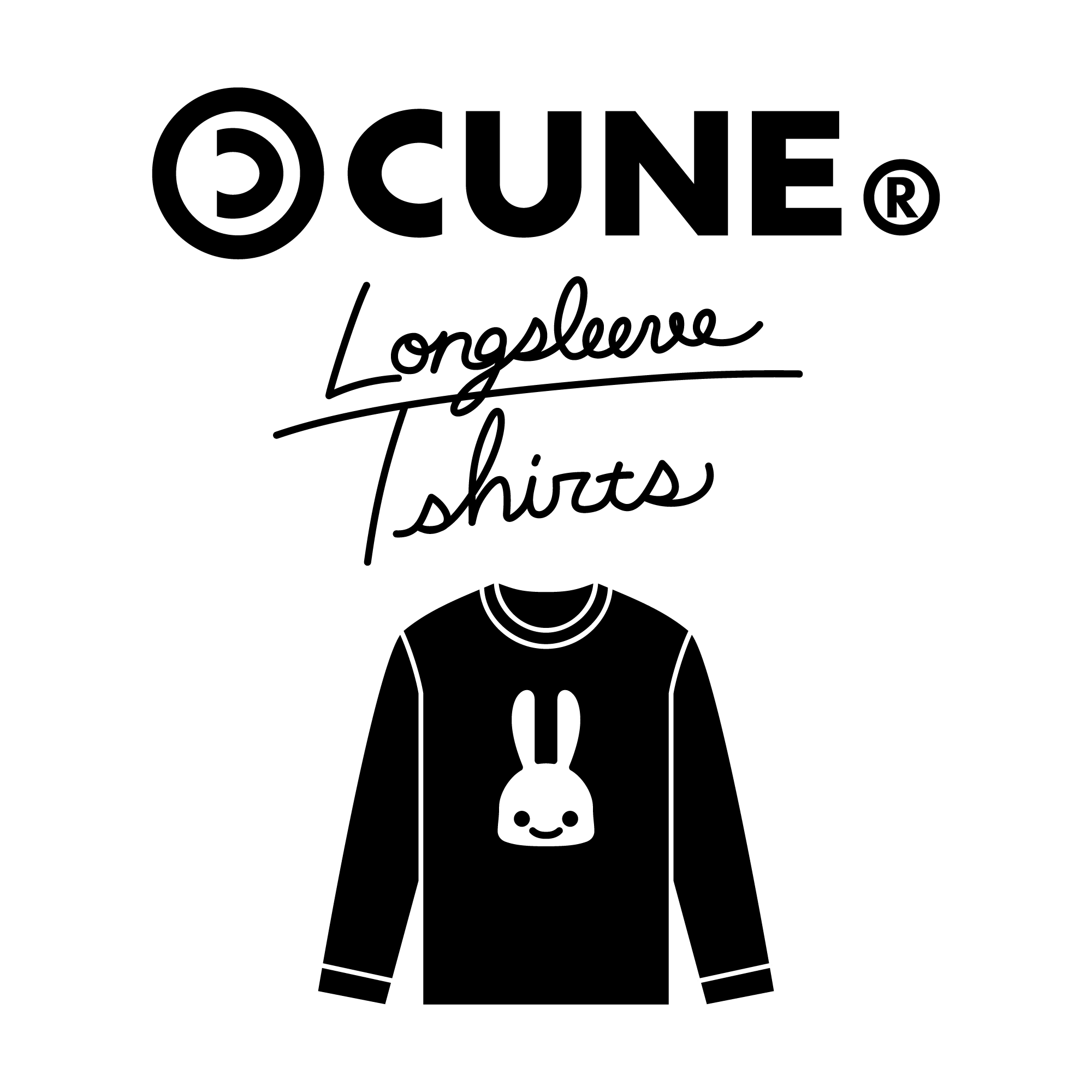 新品 cune キューン うさぎ ピッチピチ ロング Tシャツ ロンT XS
