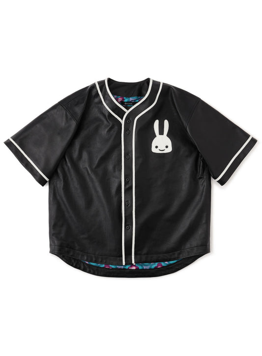レザーベースボールシャツ