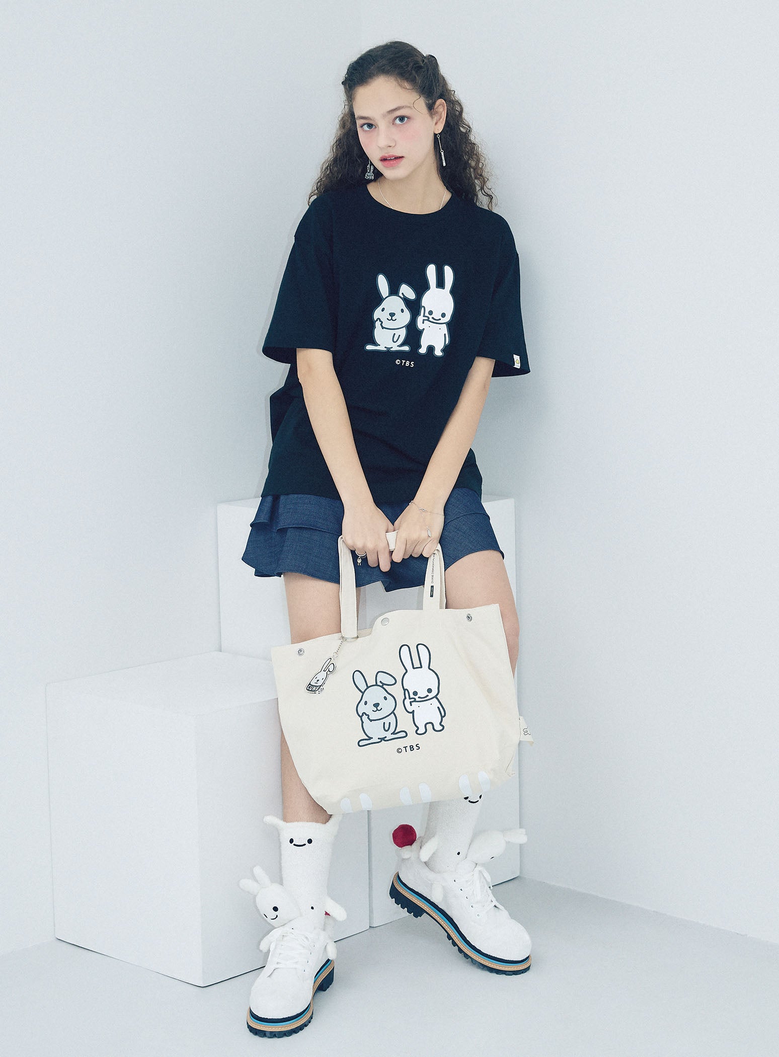 ラヴィット! COLLAB ベーシックコットントートバッグ ラッピーとうさ