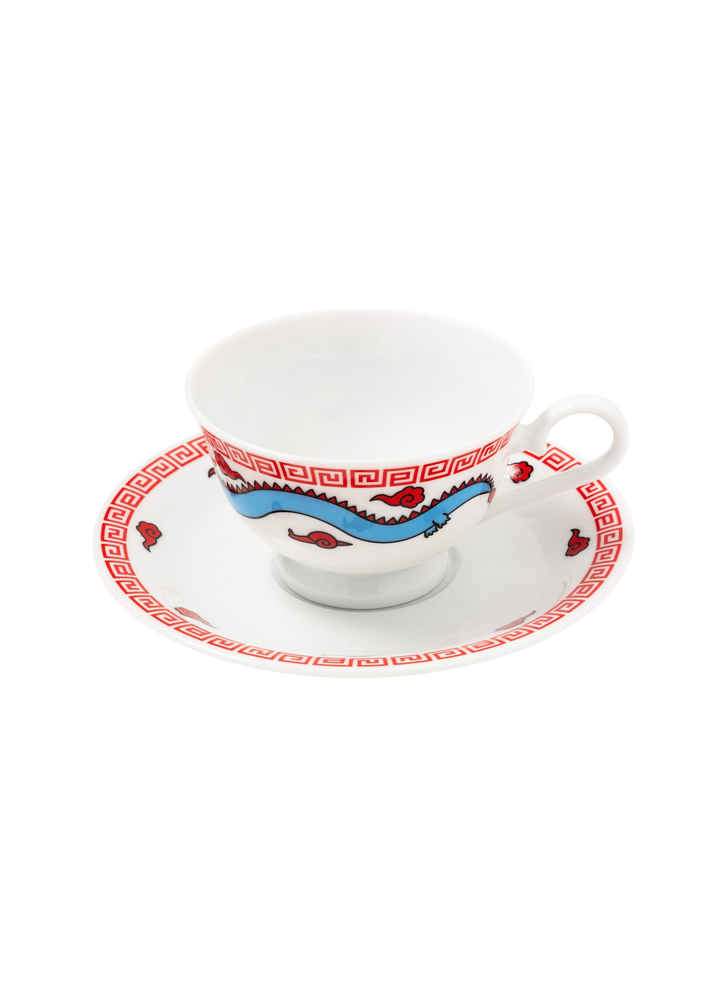 青いりゅうちゃんとウサギのカップ&ソーサー