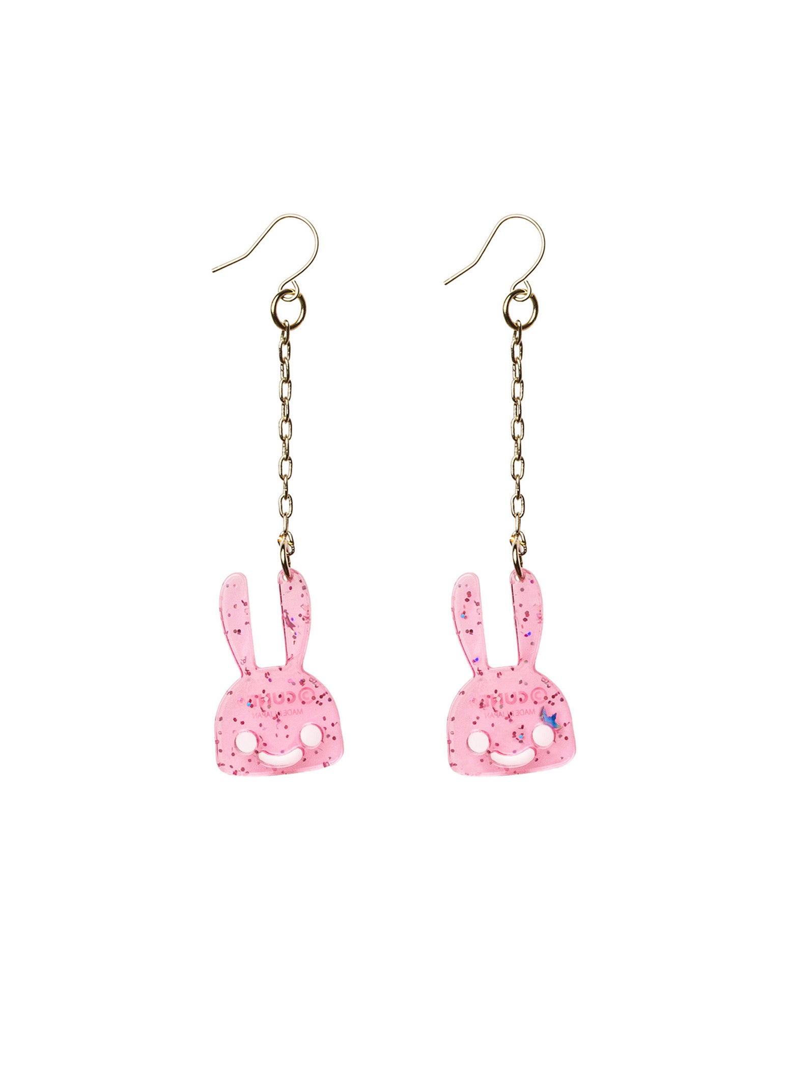 にんじん大好き！うさちゃんピアス（ピンク） クリアウサギピアス 2P – CUNE