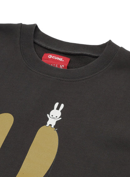 ヘヴィウェイトビッグクルーネックスウェット ウサギ登り
