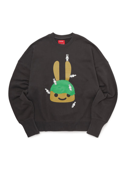 ヘヴィウェイトビッグクルーネックスウェット ウサギ登り