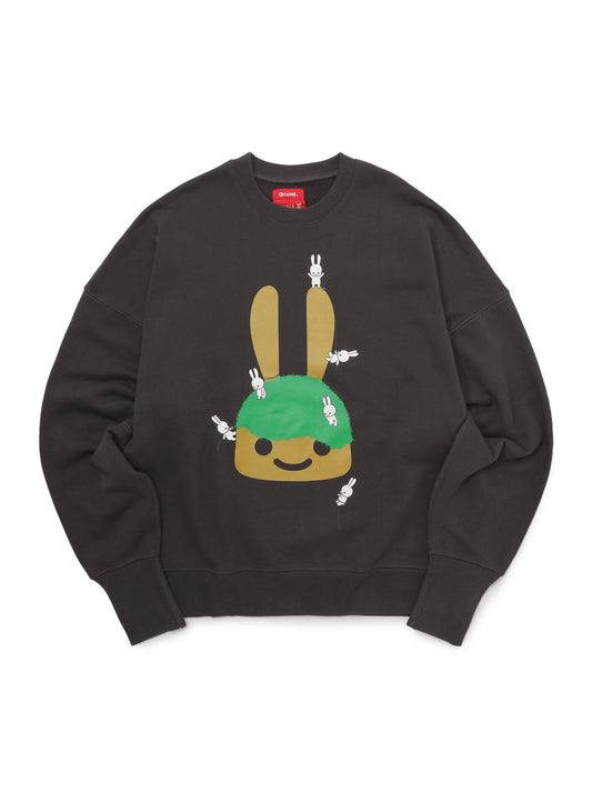 ヘヴィウェイトビッグクルーネックスウェット ウサギ登り