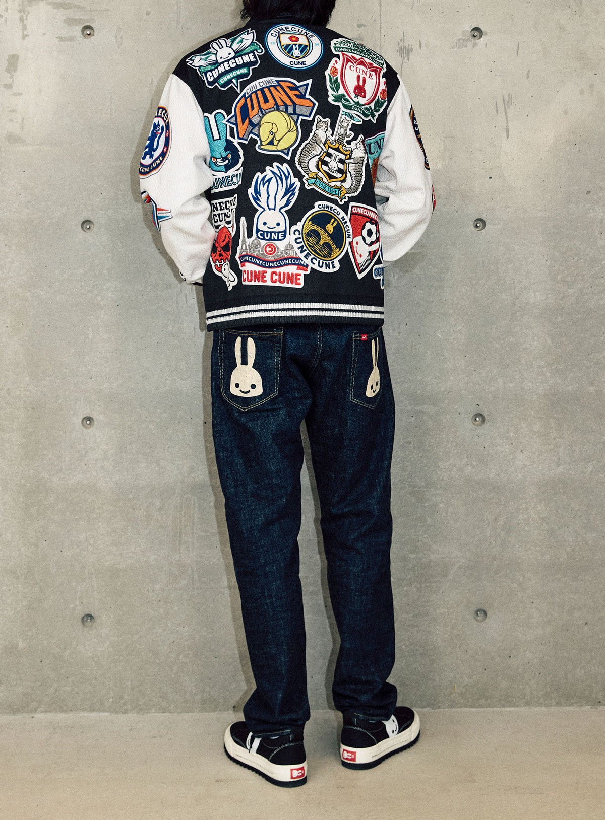 スタジャン風コットンコーチジャケット